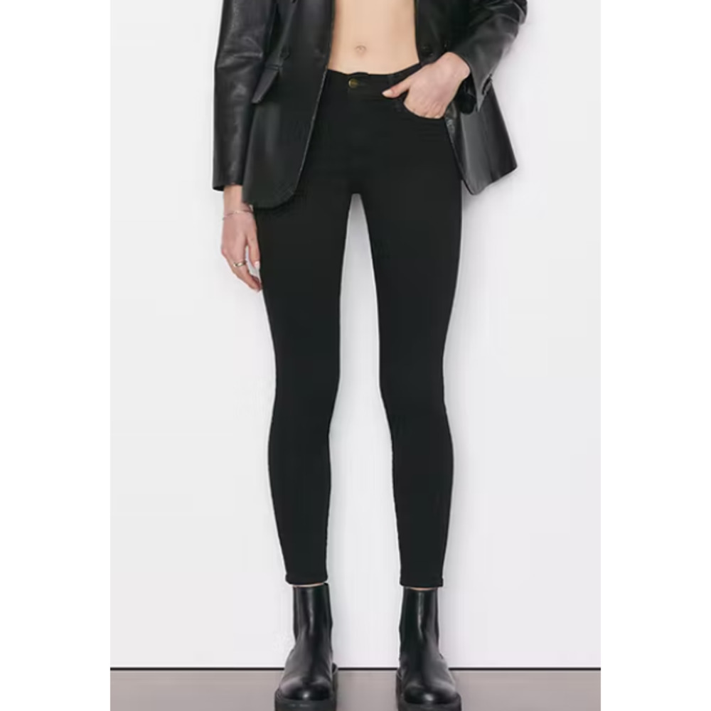 FRAME • Black Le High Skinny Film Noir Jeans NEW Sz 27